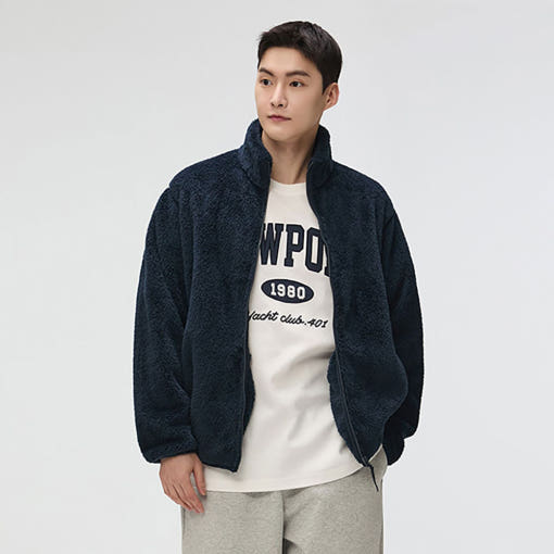 스파오 퍼플리스 집업 스타일