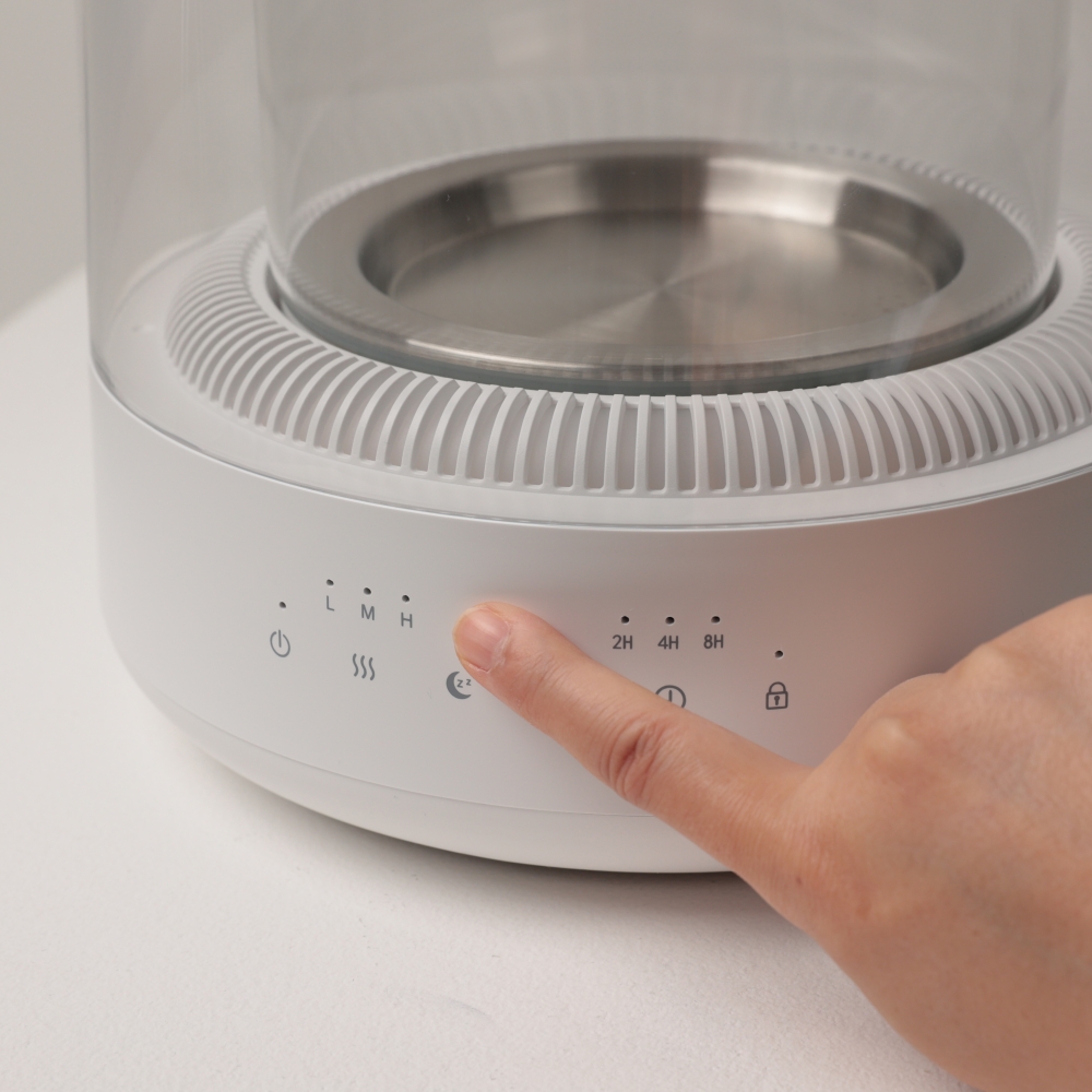 유리 가열식 가습기 물멍 스팀 온열 아기 신생아 가습기
