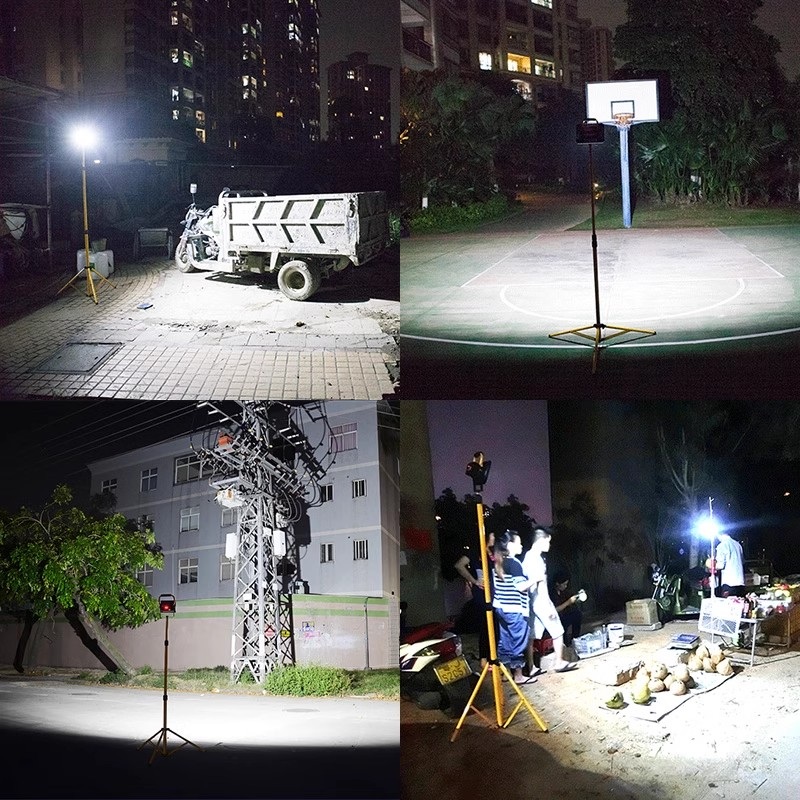 LED 작업등 스탠드 캠핑등 캠핑조명 이동식 야외 접이식 높이조절 투광등 - 상세 이미지 3