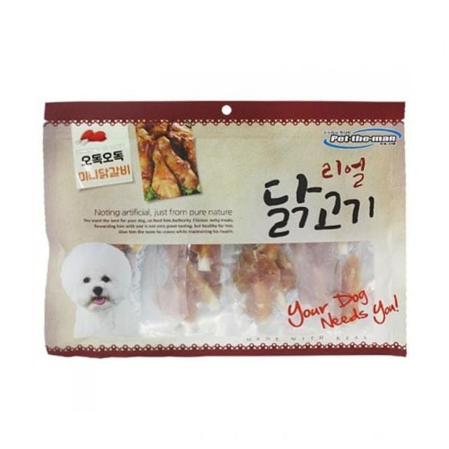 닭고기(오독오독 미니닭갈비) 300gX5봉 강아지간식 - 메인 이미지