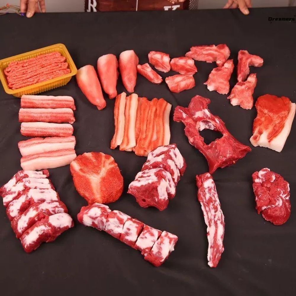 고기모형 정육모형 돼지고기 가짜 돼지 갈비 디피 전시 - 상품 이미지