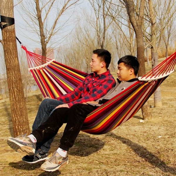 2인용 캠핑 해먹 휴대용 야외 해먹 그물 침대 여름 - 메인 이미지