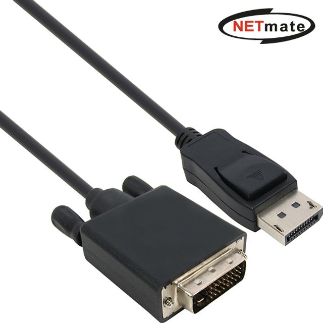 (Black) DisplayPort to DVI 케이블 1.8m - 메인 이미지