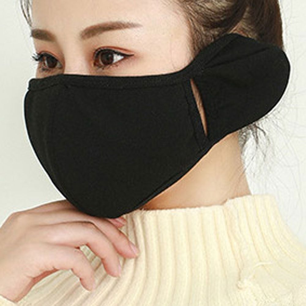 남녀공용 귀마개 마스크 귀 입 보온 야외활동 운동 그레이 - 메인 이미지
