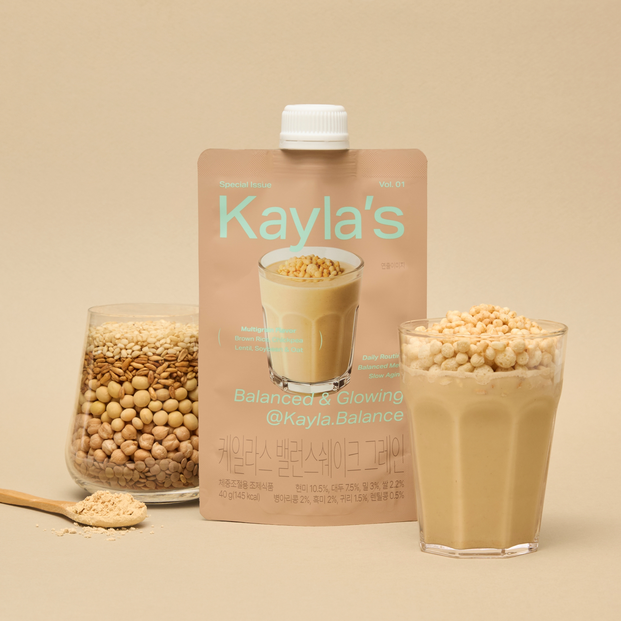 케일라스 Kaylas 밸런스쉐이크 식사대용 한끼 단백질 쉐이크 보충제 그레인, 40g, 7개 - 상품 이미지