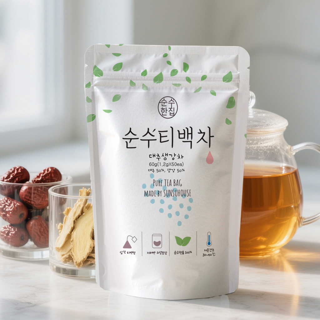 순수한집 국산 대추생강차 티백 50개입 - 상세 이미지 3