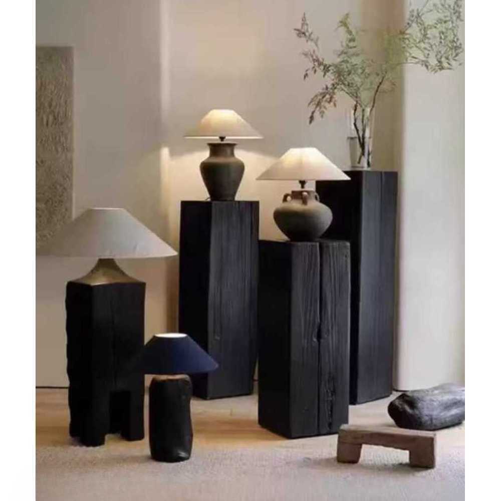 디스플레이 탄화목 다이 전시 인테리어 매대 원목 18.5x18.5x110cm - 상세 이미지 2