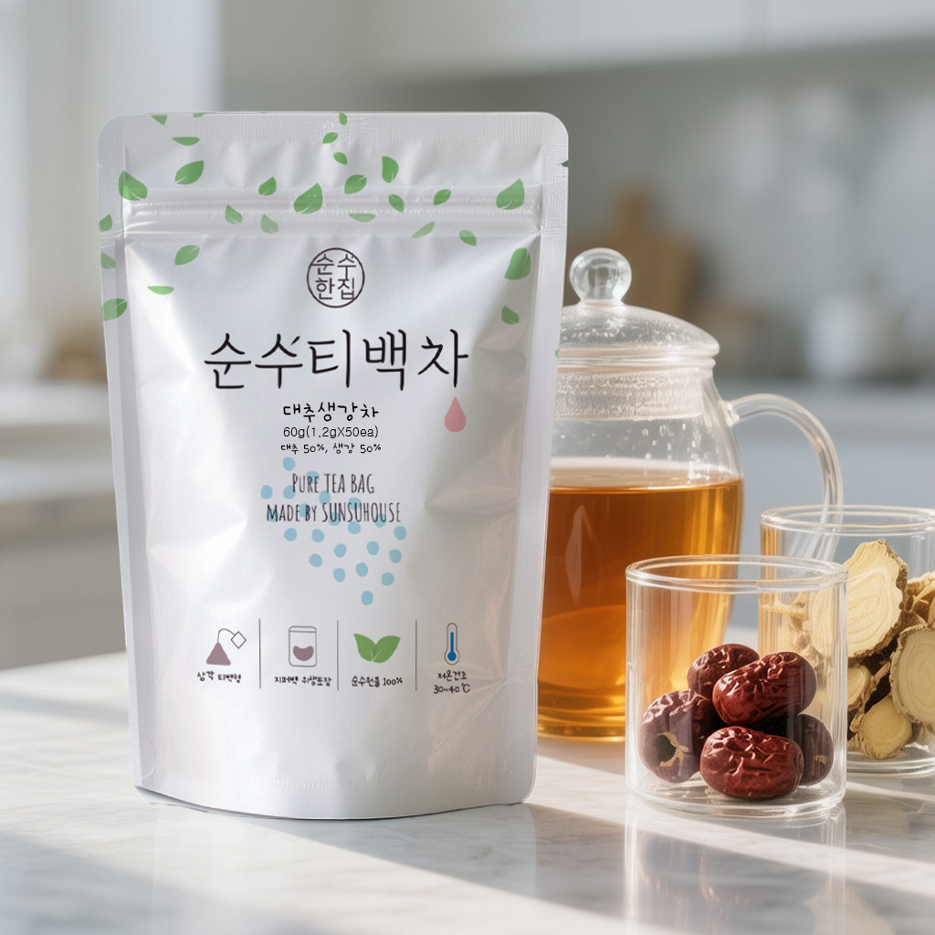 순수한집 국산 대추생강차 티백 50개입 - 상세 이미지 4