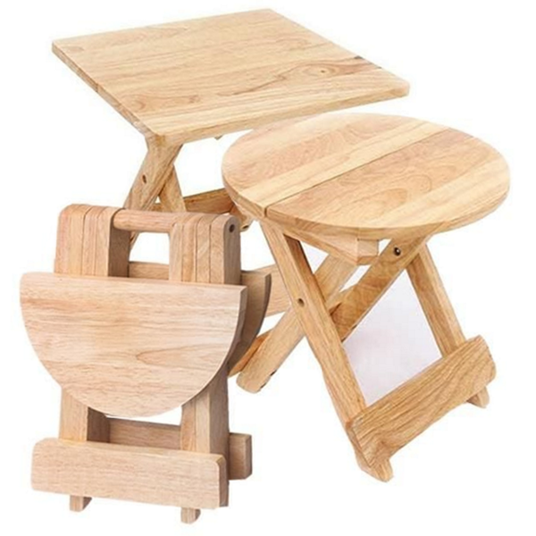 보조 원목 미니 테이블 소품 원목 사이드 테이블 사각 원형