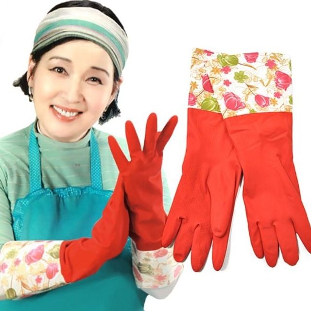 김애경 기모고무장갑 라텍스 기모안감 김장 설거지 - 메인 이미지