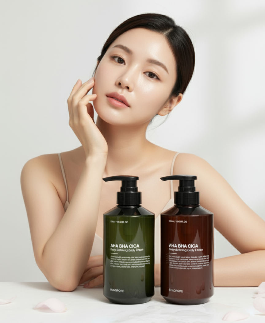 AHA BHA CICA 바디로션 모공트러블 각질케어 닭살피부 등드름 시카진정 고보습 로션 이미지 4