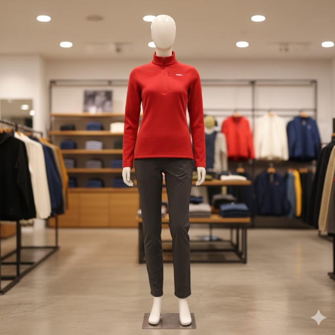 네파 여성 가을 슈퍼드라이 아웃도어 폴라텍 등산 긴팔티셔츠 - 상세 이미지 3