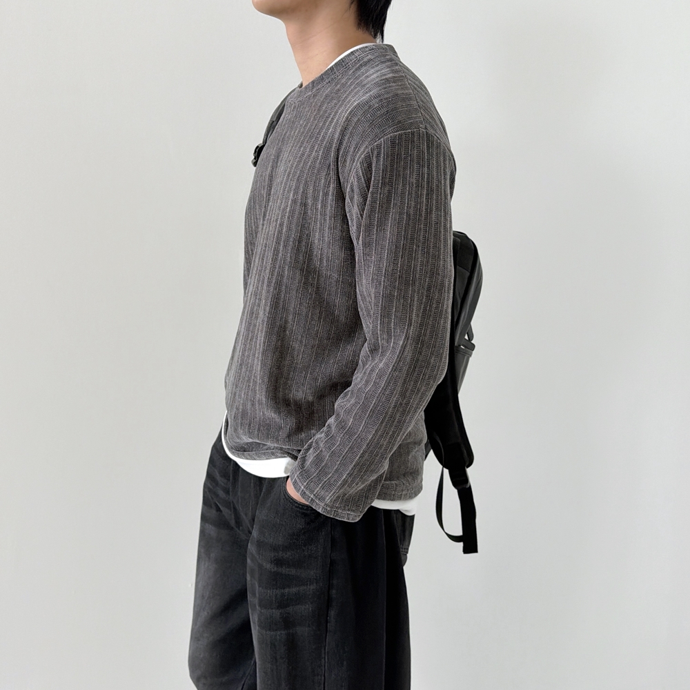 1+1 남자오버핏니트 워셔블니트 - 상세 이미지 2