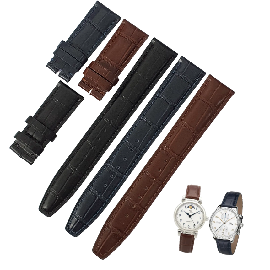 iwc 호환시계줄 포르투기저 다빈치 파일럿워치 가죽 스트랩 (버클별도) 20mm 22mm - 상품 이미지