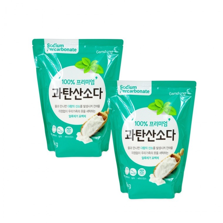 감동 과탄산소다2kg-2개 청소 세탁 표백제 천연세제 - 상품 이미지