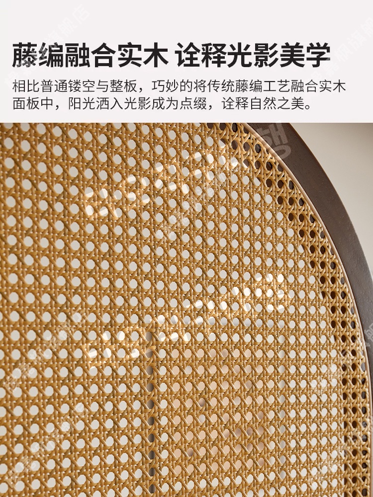 라탄파티션 인테리어 가벽 가리개 가림막 칸막이 카페 원목 공간분리 병풍 - 상세 이미지 3
