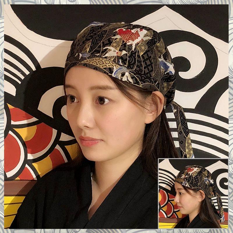 터번 모자 일식집 이자카야 요리사 직원 홀복 단체복 라멘 스시 레스토랑 셰프 남녀 - 상세 이미지 5