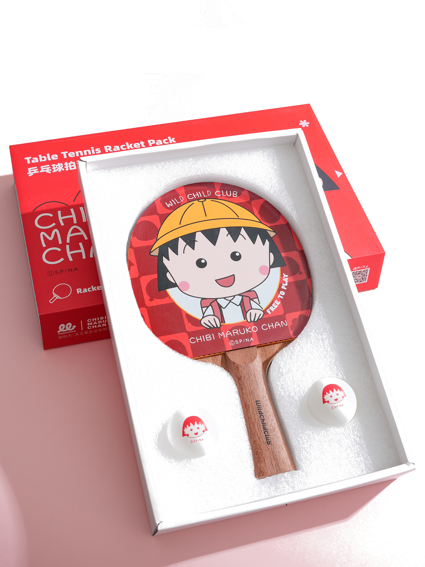 WCC 마루코는 아홉살 콜라보 탁구라켓 탁구채 탁구공포함 학원 - 상세 이미지 4