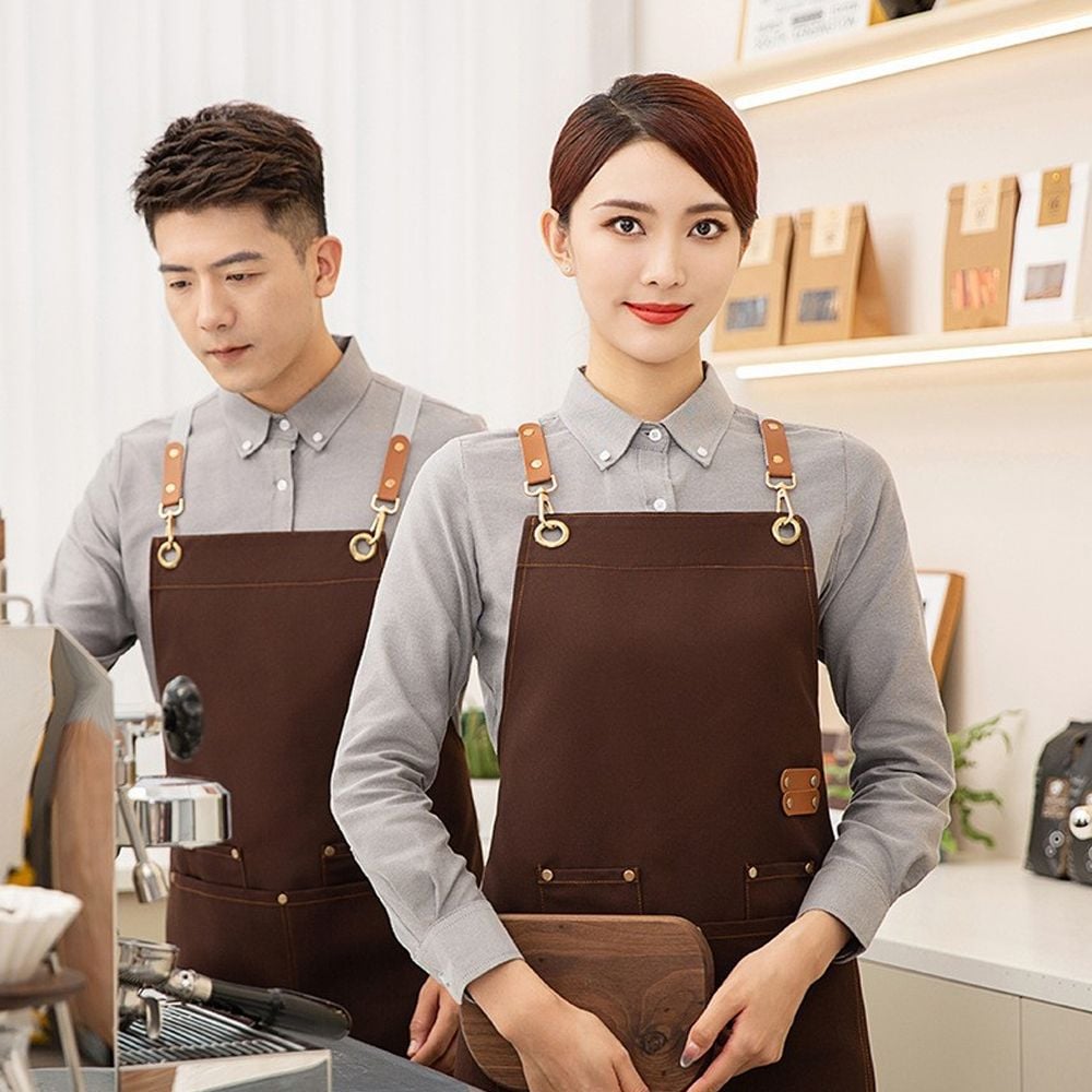 꽃집앞치마 목공 앞치마 방수 캔버스 미용실 네일 카페 공방 유니폼 2컬러 - 상세 이미지 2