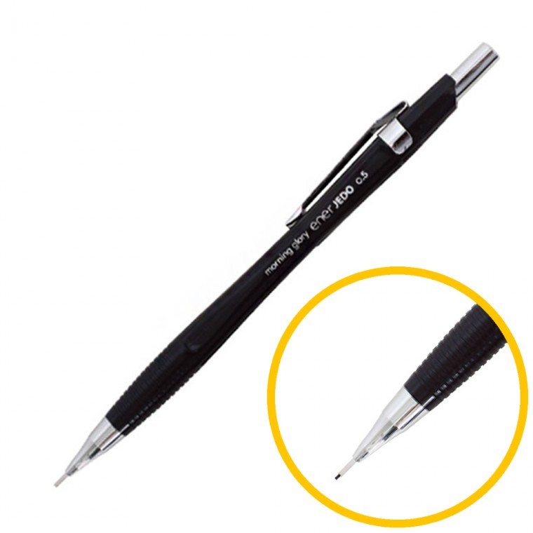 1000 에너제도샤프 0.5mm 블랙 12개입 1박스 - 유선형 그립감 사무용 제도용 일반용 모닝글로리 - 상품 이미지