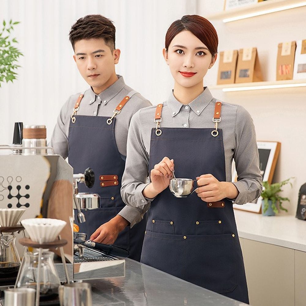꽃집앞치마 목공 앞치마 방수 캔버스 미용실 네일 카페 공방 유니폼 2컬러 - 상세 이미지 3