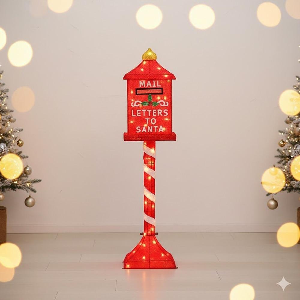 트리 주변 장식 막대사탕 눈사람 모형 성탄절 LED 120cm LED 화이트트리 - 상세 이미지 4