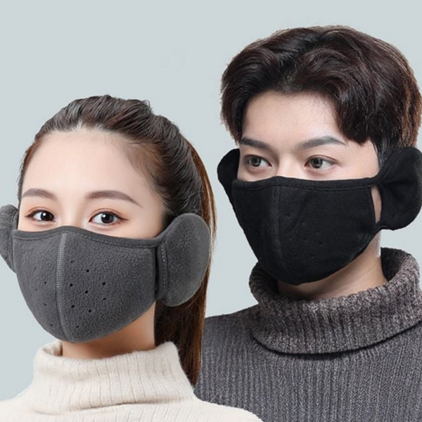 일체형 기모 귀마개 마스크 방한용 겨울 귀마개 마스크 겨울용 야외 - 메인 이미지
