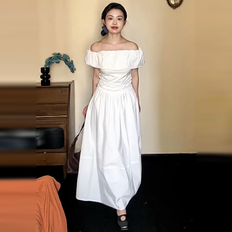 오프숄더 스냅촬영드레스 웨딩 스냅촬영 원피스 브라이덜 셀프드레스 - 상세 이미지 2