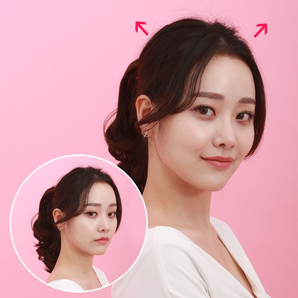 윗머리 가발 중년 여성 가발 자연스러운 패션 머리핀 뽕 볼륨 집게핀 3컬러 - 상세 이미지 5
