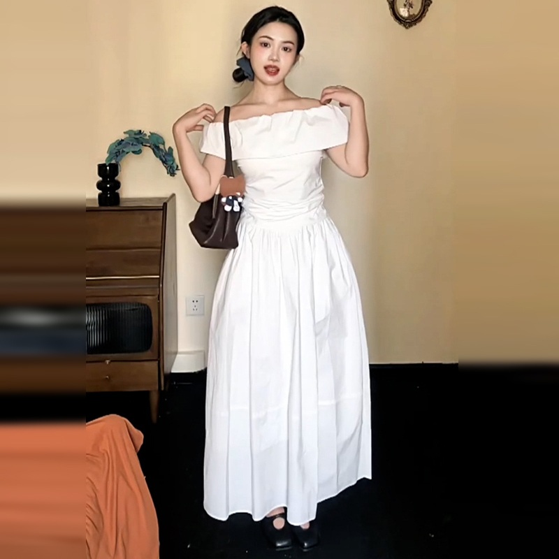 오프숄더 스냅촬영드레스 웨딩 스냅촬영 원피스 브라이덜 셀프드레스 - 상세 이미지 4