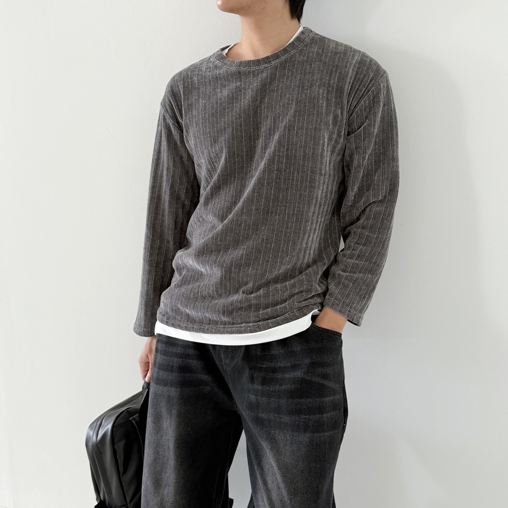 1+1 남자오버핏니트 워셔블니트 - 상세 이미지 3