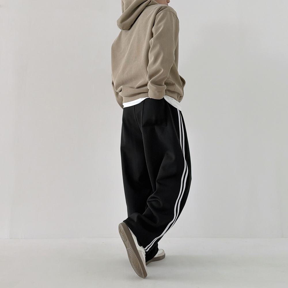 1+1 남자트랙팬츠 남성와이드팬츠 통넓은바지 이미지 7
