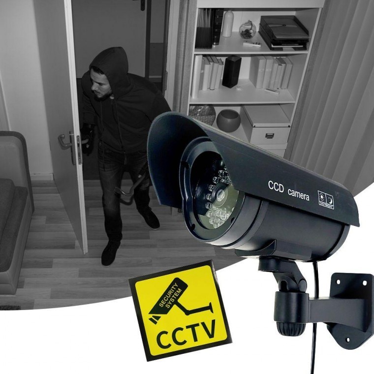 방범용 회전형 모형 가짜 카메라 CCTV cctv 씨씨 티비 실외 감시 - 상품 이미지