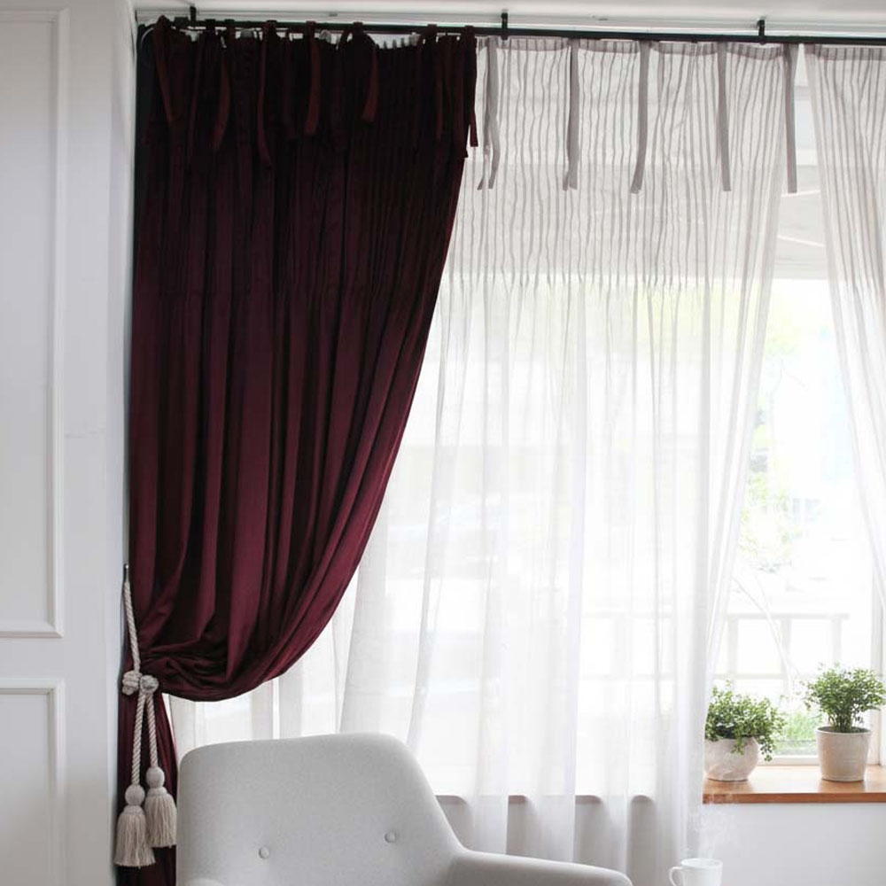 벨벳 주름 거실커튼 암막 방한 커튼
