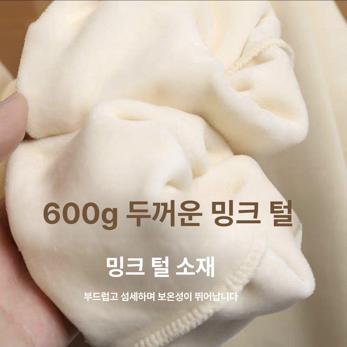중량 플 라운드넥 맨투맨 남녀공용 따뜻한 두꺼운 보온 상의 카멜 S - 상세 이미지 3