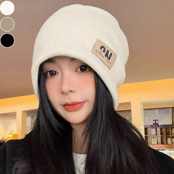 데일리 약기모 비니 캐주얼 패치 비니 가을 겨울 패션 - 상품 이미지