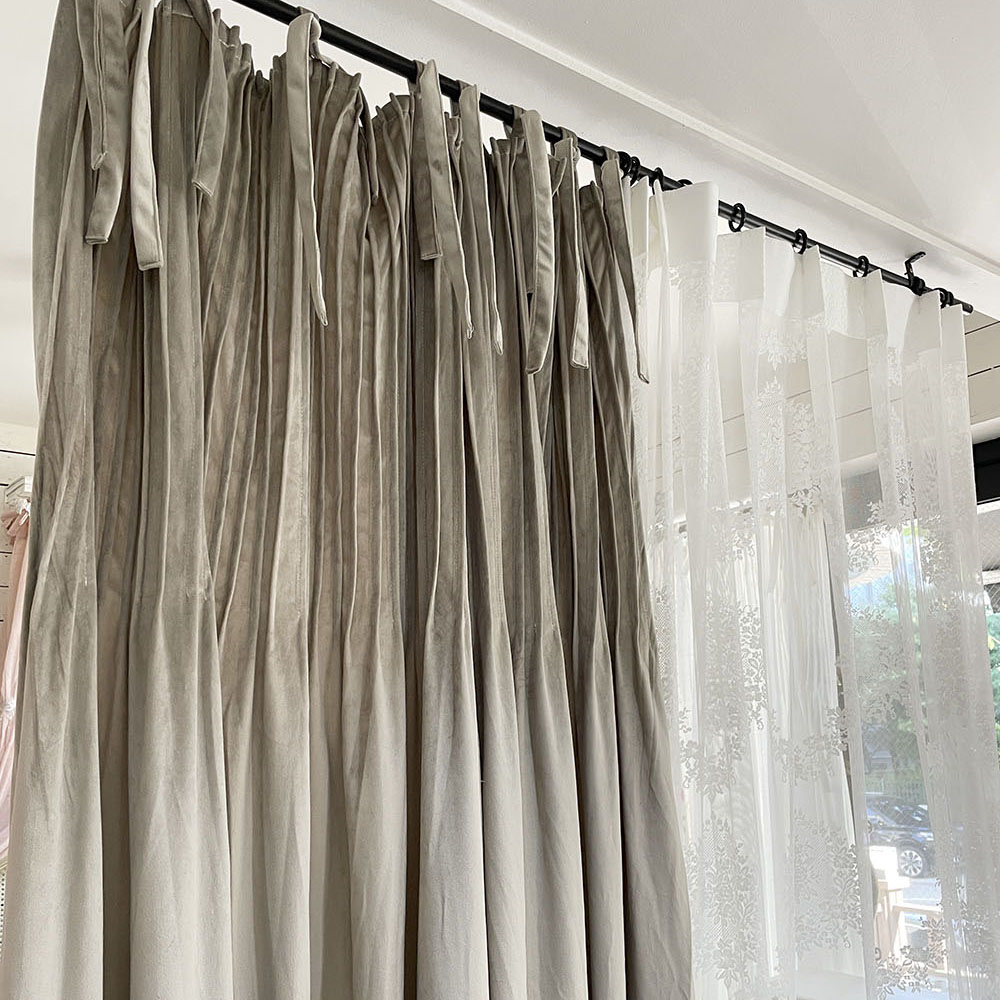 벨벳 주름 거실커튼 암막 방한 커튼