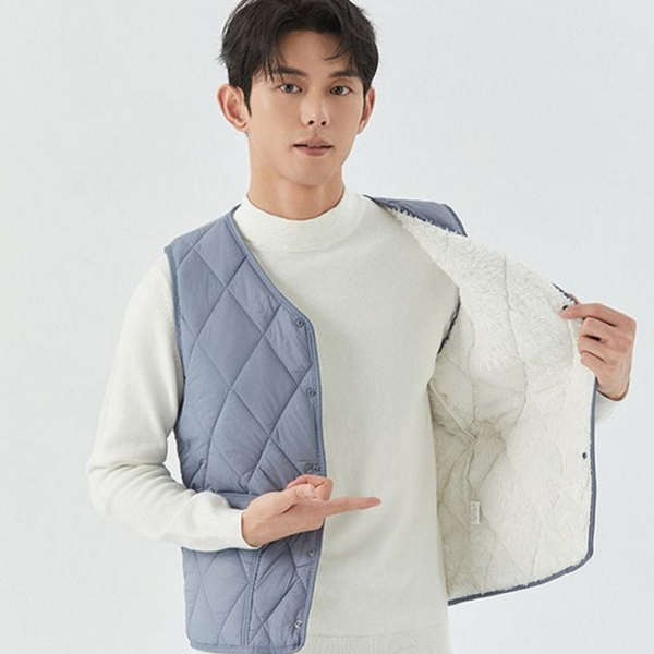 방한 남성 기모 베스트 캐주얼 남성 포켓 베스트 겨울 누빔 - 메인 이미지