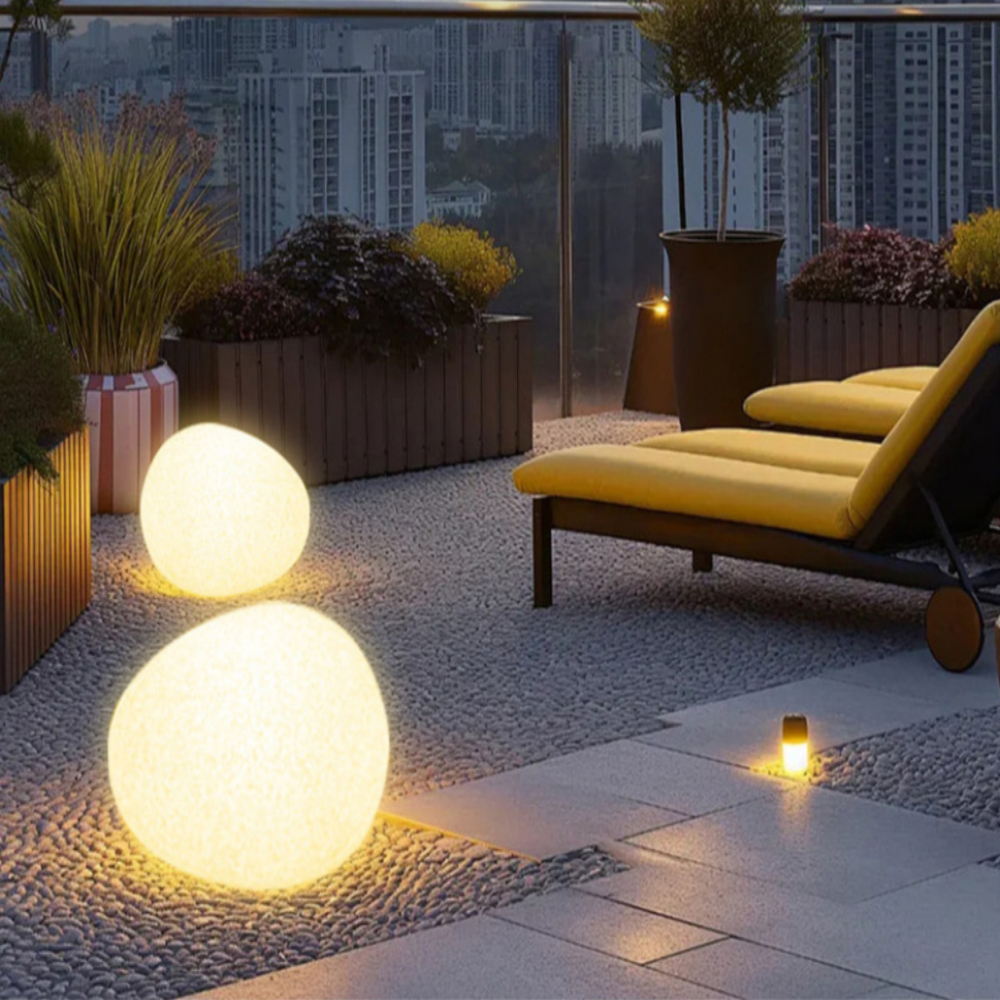 LED 조약돌 전기 정원등 잔디등 외부등 경관조명 화이트(480) 이미지 8
