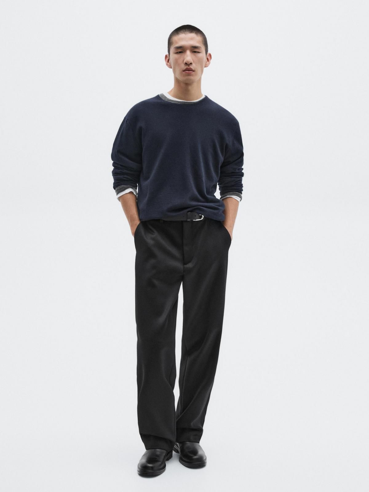 마시모두띠 프리미엄 캐시미어 니트 스웨터 한정판 0950/880 NAVY BLUE - 상세 이미지 2