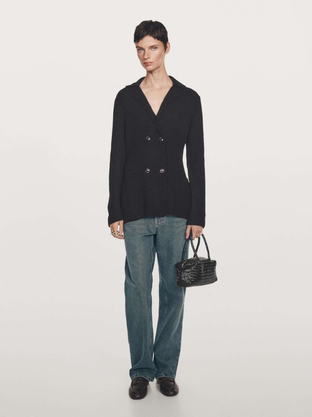 마시모두띠 더블브레스트 테일러드 울 가디건 5796/921 BLACK - 상세 이미지 2