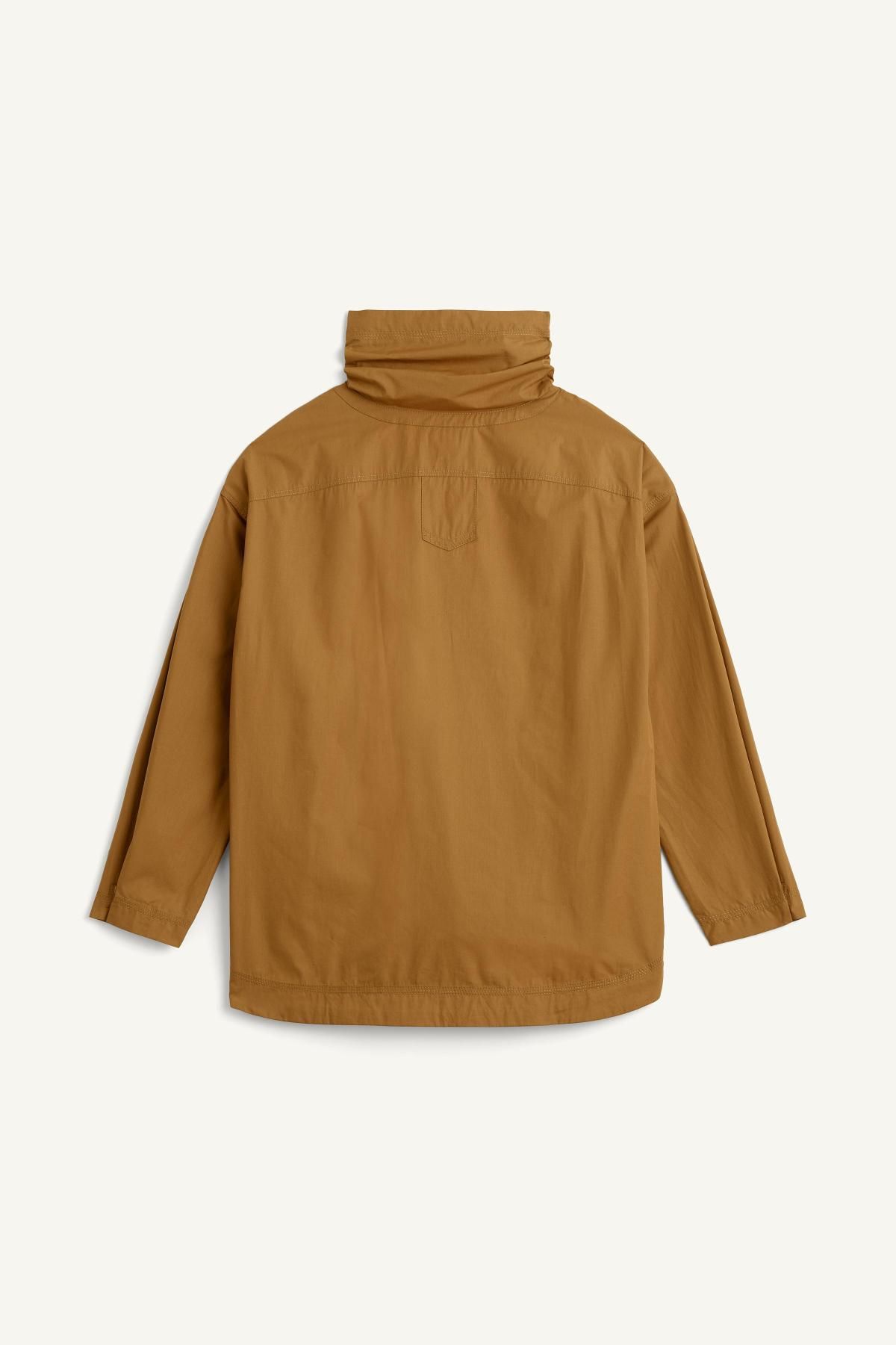 자라 테크니컬 오버핏 포플린 긴팔 셔츠 6357/330 TOBACCO - 상세 이미지 5