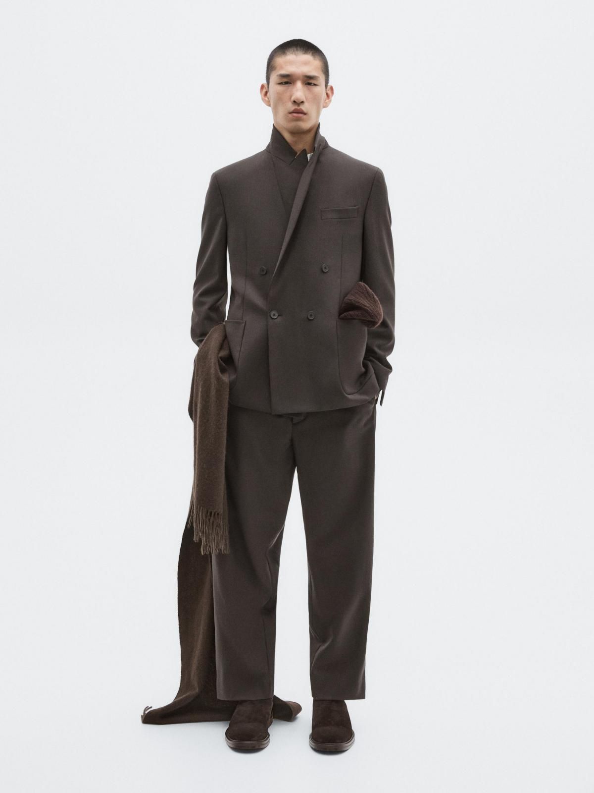 마시모두띠 한정판 더블브레스트 울 수트 블레이저 3570/880 BROWN - 상세 이미지 2