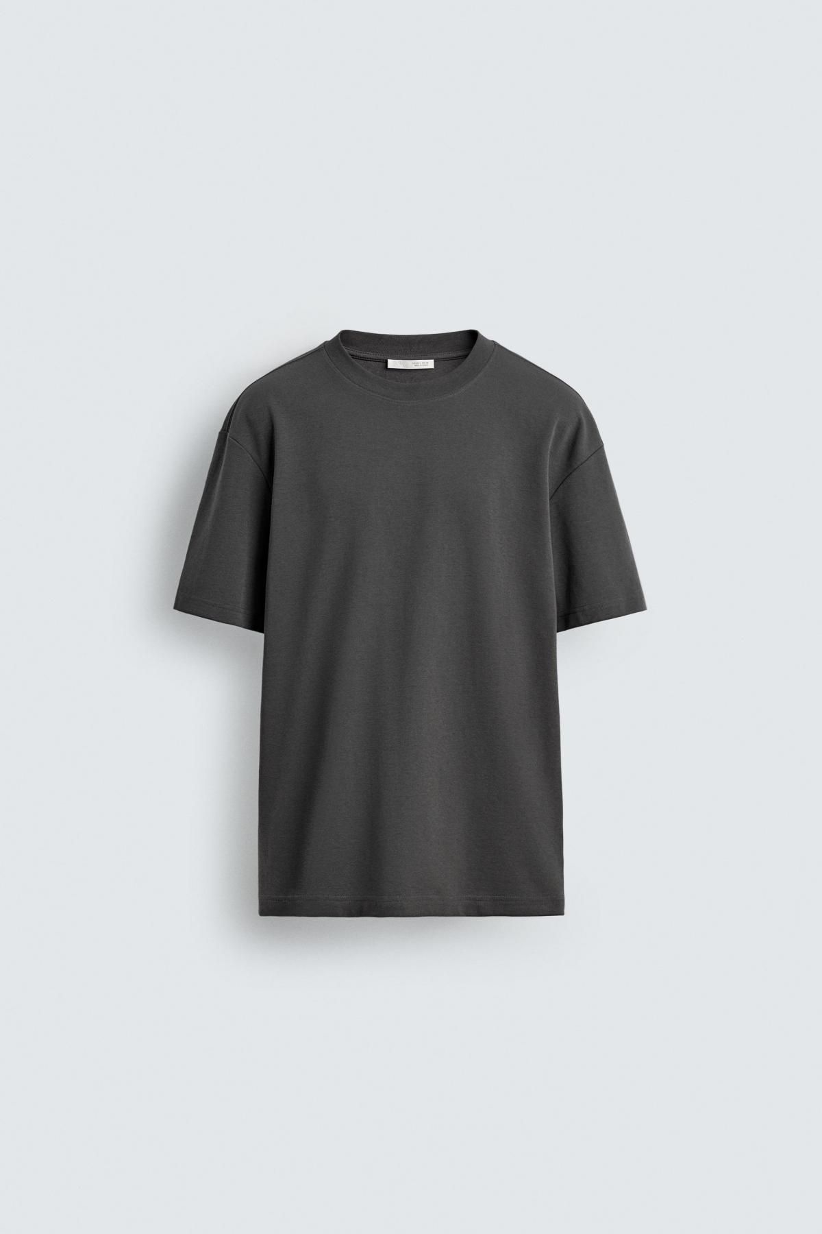 자라 릴랙스핏 테크니컬 반팔 티셔츠 5584/471 ANTHRACITE GREY - 상품 이미지