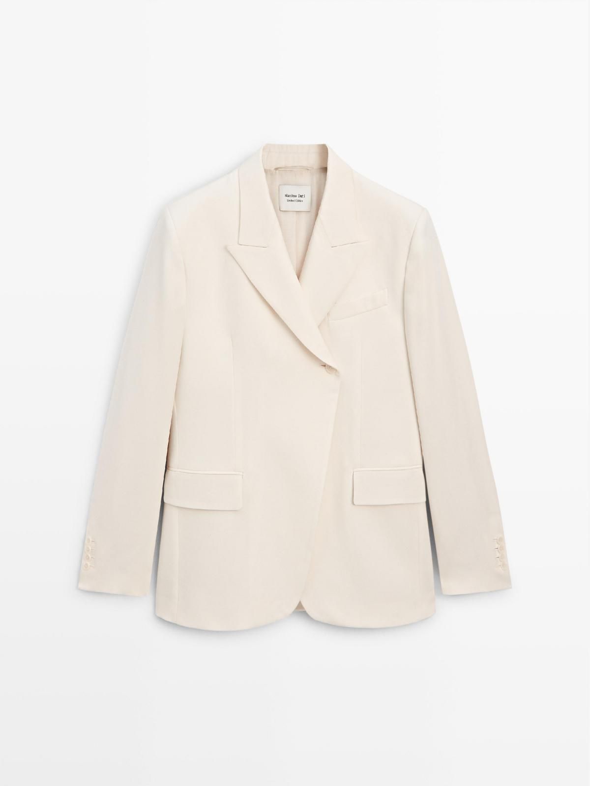 마시모두띠 한정판 울 블렌드 크로스 블레이저 6002/555 OFF WHITE - 메인 이미지