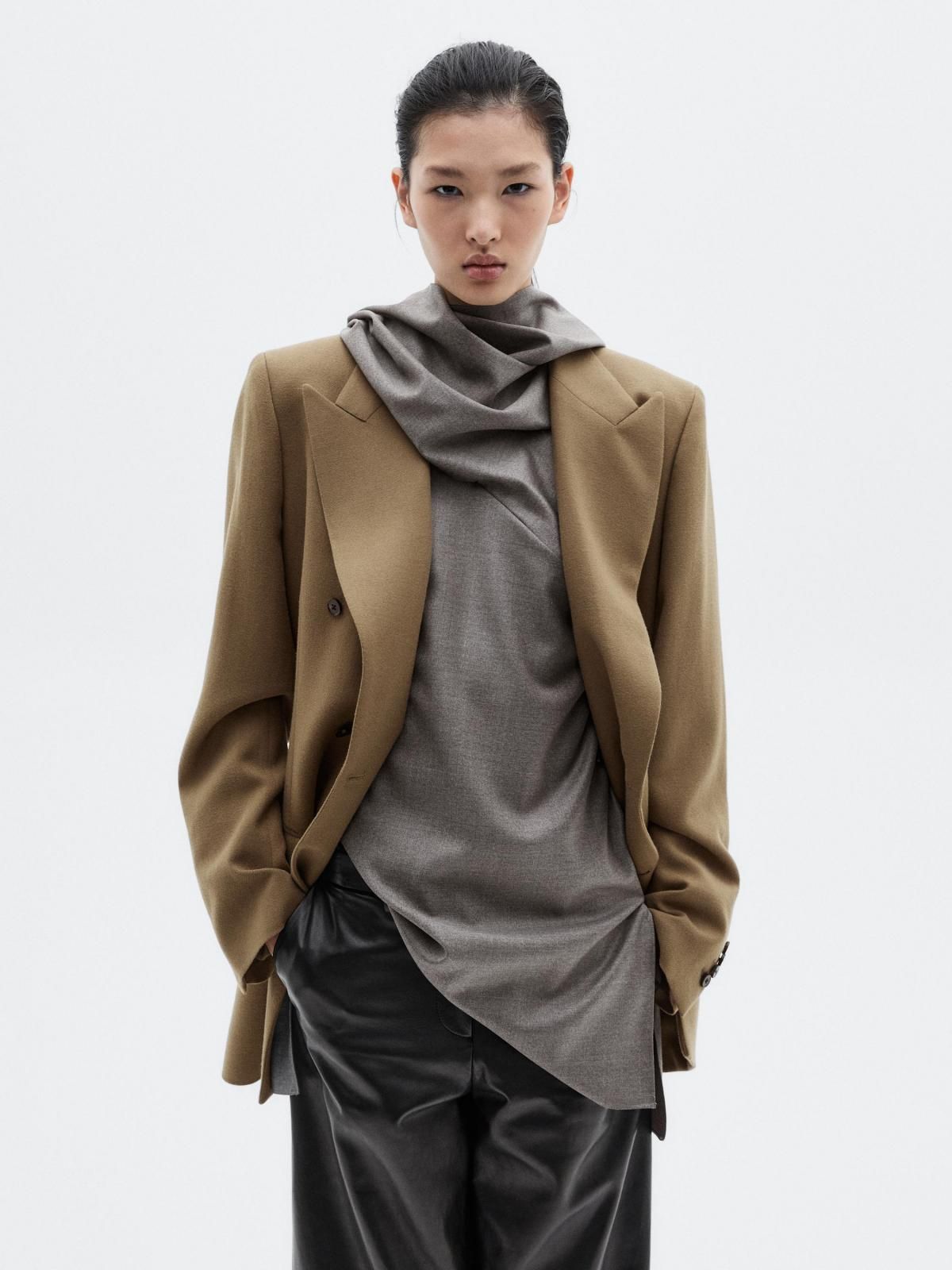 마시모두띠 프리미엄 울 더블브레스트 블레이저 6000/555 OCHRE - 상세 이미지 3