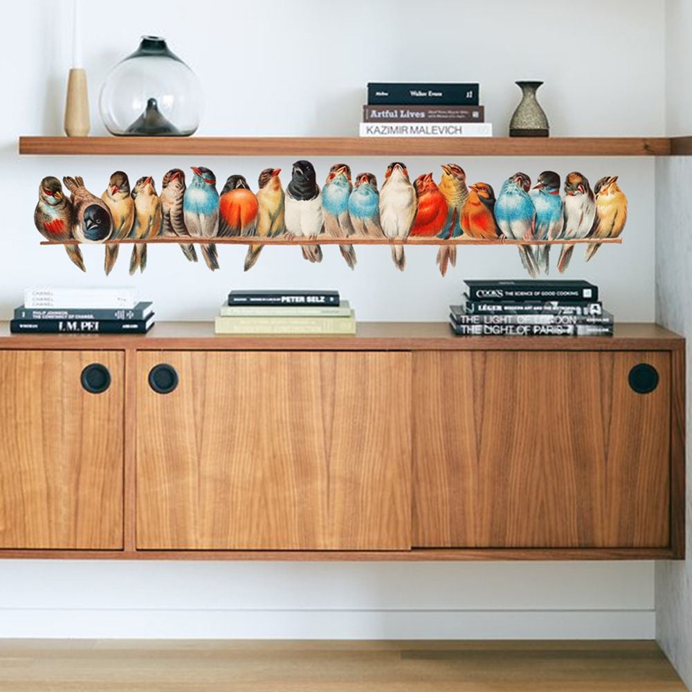 아기방 벽스티커 어린이집 스티커 새떼 앵무새카페 키즈카페 아이방 꾸미기 벽지 - 상세 이미지 5