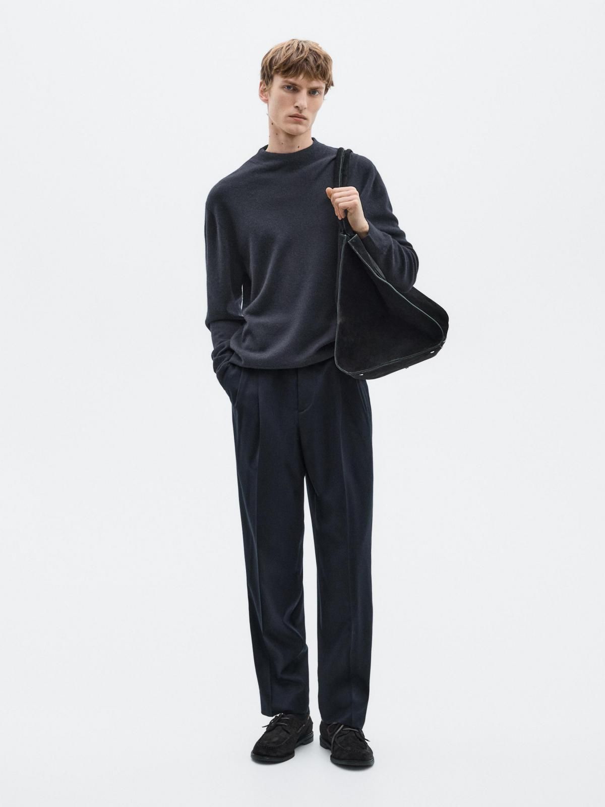 마시모두띠 프리미엄 울 캐시미어 니트 스웨터 0953/880 NAVY BLUE - 상세 이미지 2