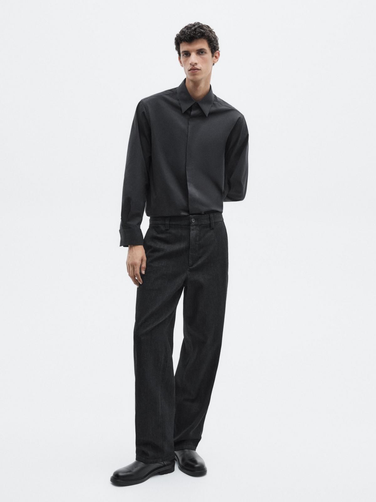 마시모두띠 블랙 와이드핏 데님 청바지 0303/880 BLACK - 상세 이미지 2