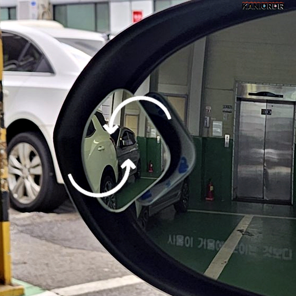 주차 보조 미러 자동차 사각지대 거울 각도조절 초보운전 후방 보조백미러 - 상품 이미지
